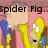 Animated sequence showing Homer Simpson with speech bubbles containing text about Spider Pigs.