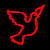 Red outline of a dove, equals sign, bottle with yellow liquid, glass, and grayscale image of person smoking with text "Drunk" and partial "Byrd" on black background.
