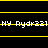 Static digital image with repeated text and yellow horizontal lines on black background.