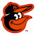 Pixelated orange bird head with black eye and white beak, outlined in white, on gray background.