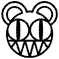 Two side-by-side cartoon character head icons with mouse ears, sharp-toothed grins, and circular eyes; left icon has vertical lines in eyes, right has horizontal line.