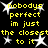 Yellow pixelated text on black background with white starbursts, repeating 'nobodys perfect im just the closest to it' in four identical