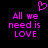 Pixelated pink text and heart symbol on black background, with two identical static frames side-by-side.
