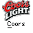 Pixelated Coors Light logo with red and white text on gray background, accompanied by "Instant Icons" and "Coors.com" text elements.