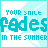Animated contact sheet of 11 frames showing a pixelated text animation with cyan and white colors, displaying the phrase "YOUR SMILE FADES IN THE SUMMER" across multiple sampled frames.