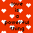Red background with white pixelated hearts and repeated black text reading "love is a powerful thing" in multiple orientations.