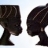 Two side-by-side dark silhouettes of figures with rounded heads and slender bodies against a light background.