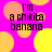 A static image with a bright pink background featuring overlapping yellow and orange circles, displaying the text "I'm a chikita banana" in black pixelated font.
