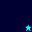 Two pixelated star shapes on a split background of dark blue, light cyan, and teal.