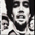 Static 50x50 pixel buddy icon featuring a stylized black-and-white cartoon face with exaggerated features and multiple smaller versions of the same face in the background.