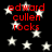 Black background with white stars and red text reading 'edward cullen rocks' repeated across the image.