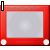 Red-framed drawing board with gray screen and white corner dots, labeled with text above each frame.