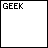 Pixelated black text on white background arranged in a with evolving text labels across nine