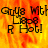 Pixelated text on a fiery orange-yellow gradient background with black lettering.