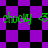 Animated icon with purple and black checkered background, green text 'chucky' repeated twice per frame.