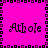 A static image with a bright pink background, black and purple pixelated border, and four instances of the word "Athole" in stylized text.