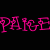 Pink text reading "PANCE" repeats across a black background with scattered multicolored stars.