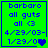 Green square with blue text reading 'barbaro all guts all <3 4/29/03-1/29/07' and a small heart symbol at bottom right.