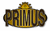 Pixelated icon displays 'PRIMUS' in bold, striped letters with a golden-yellow and dark brown color scheme on white background.