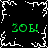 Green text 'ZOH!' appears four times on a black background with white pixelated snowflake patterns, arranged in a . The image is static and contains no visible motion changes