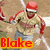 Animated sequence of a baseball player in red helmet and striped jersey holding bat, with text changing from 'Blake' to 'Jackson' below.