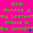 Green text on bright pink background repeats 'Desi Montez is my bestestmy bestestmy bestest friend in the world!!!' three times horizontally with blue star-like symbols.