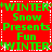 Red background with green text repeating 'WINTER Snow Presents Fun' in a pattern, bordered by white dashed lines
