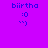 Pixelated text 'biirtha' with ':O' and a smiling face icon on alternating purple backgrounds.
