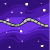 Animated contact sheet showing a green-eyed Shoyru petpet in an orange spacesuit floating through space with a gray tether, displayed across six frames on a purple starry background.