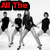 Animated sequence of people in black outfits holding hands, with changing text overlays on a white background.