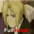 Pixelated anime-style character with blonde hair and a red-and-white text overlay reading 'Fullmetal' at the bottom.