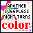 A contact sheet of 11 animated frames showing a text-based animation where "color" changes through multiple hues before transitioning to black, white, and "and" on separate frames.