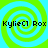 Four identical display a green and cyan spiral background with black text reading "KylieCl Rox" over each spiral
