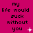 Pixelated text on a solid magenta background with animated white symbols appearing and disappearing near the text.