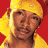 Animated icon featuring a person in yellow clothing and headwrap, with repeated black silhouette figures on red background.