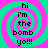 Four identical display a pixelated text message over a cyan and magenta spiral background with no visible animation changes