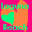 Pixelated icon with orange map outline, green text, and heart shape on pink background.