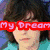A four- shows a person with brown hair in different poses and text overlays: red 'My Dream', black 'Husband Is', green 'Right Here'