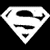 A split-frame contact sheet showing a Superman logo on the left and green text on the right, both in pixelated style with black and dark green backgrounds respectively.