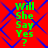 Red background with blue diamond lattice pattern and green text reading "Will She Say Yes?" in four identical vertical