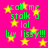 Bright pink background with yellow stars and green text reading 'call me stok u lol luv lissy!!!' repeated in a pattern