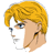 Pixelated profile of a person with light brown hair, blue eyes, and a neutral expression against a gray background.
