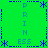 Green background with blue text and symbols arranged in a symmetrical pattern, featuring repeated 'PRESS PRINT' text and asterisk-like symbols.
