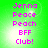 Pixelated text on a green background with a bright white glow effect, arranged in a vertical with four identical copies of the same text block