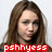 Pixelated image of a person with long brown hair and light skin, wearing red text overlay reading 'pshyess' at the bottom.