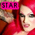six pixelated images showing a person with red hair and makeup, each labeled "STAR" in pink or black text