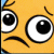Animated fish character with large eyes and downturned mouth holding signs that read Fish are friends NOT Food PETA.com against blue background