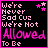 A 3x2 contact sheet of six animated frames showing a pixelated text-based icon with pink and black color scheme, displaying the phrase "We're Never Sad Cuz We're Not Allowed To Be" with varying star counts in each frame.