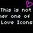Pixelated text and a pink heart icon on black background with repeated phrases.