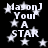 Black background with white text 'Mason] Your A STAR' and scattered white stars, some with motion blur effects.
